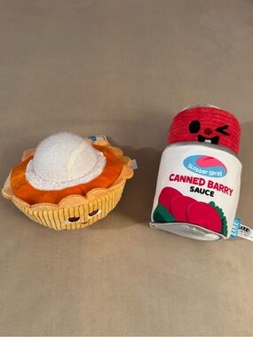 BarkBox Thanksgiving Set of M-L Plush Dog Toys NWT